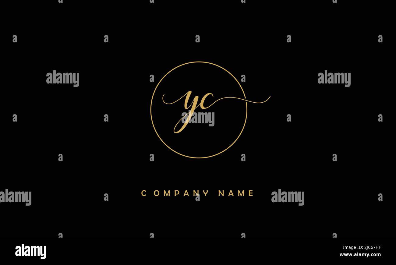 YC, CY Alphabets Letters Logo Monogram Stock Vector
