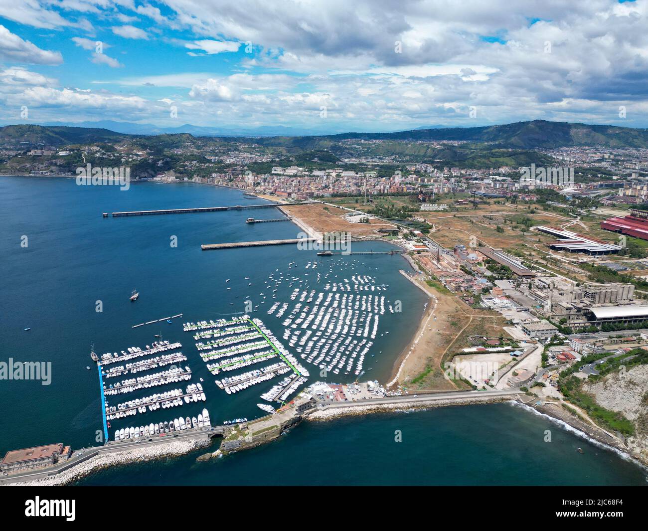 vista aerea sul porto turistico di nisida Stock Photo
