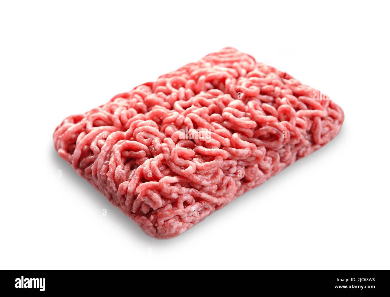 Minced meat, ground beef isolated on white background. Raw food,protein