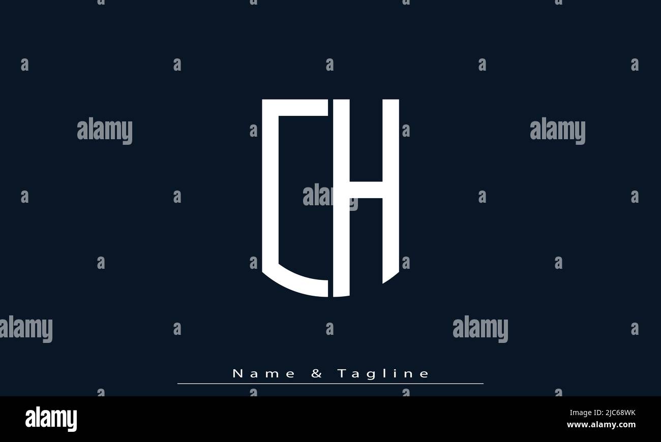 Alphabet letters Initials Monogram logo CH , HC Stock Vector