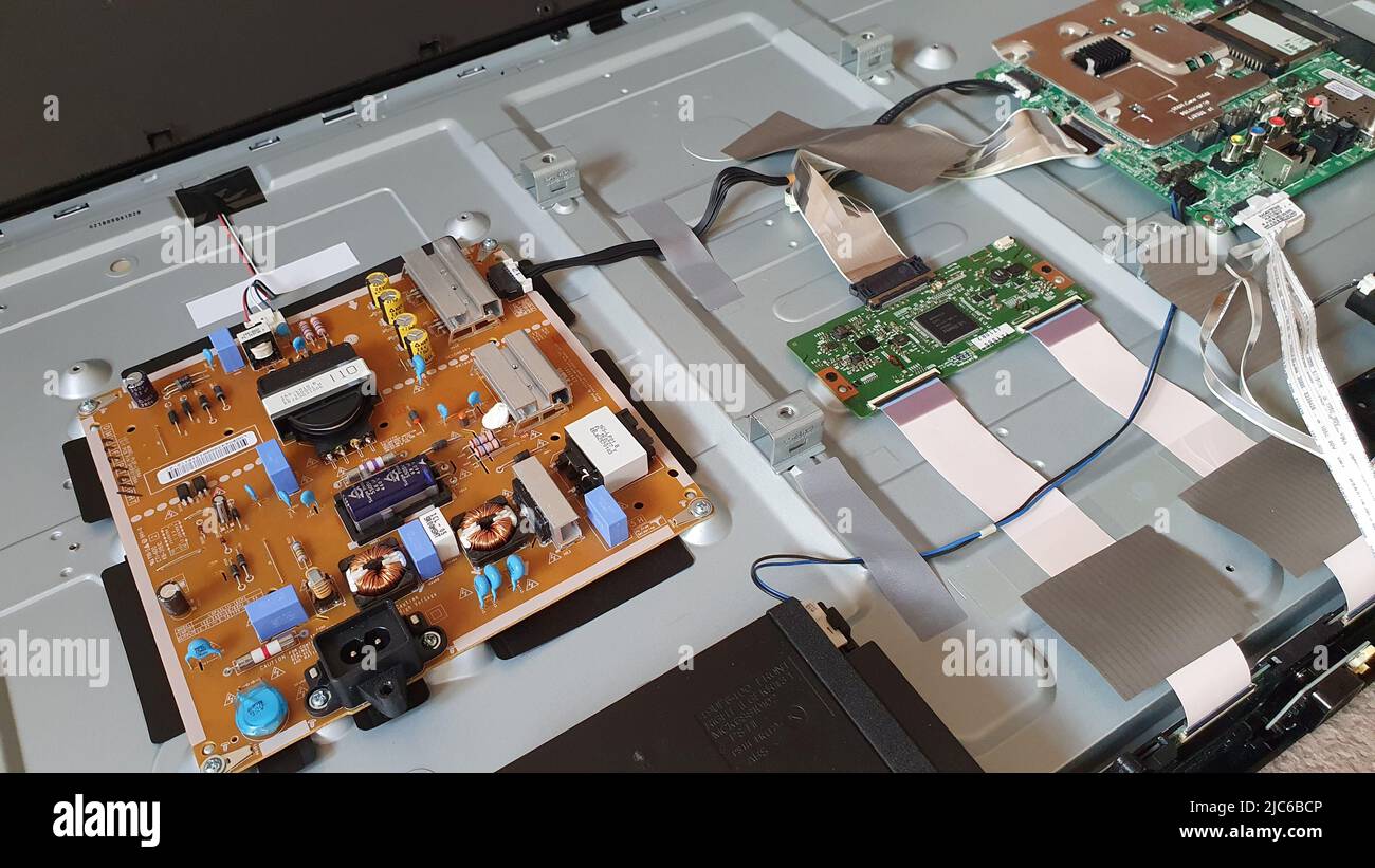 Inside of smart TV Stock Photo Alamy