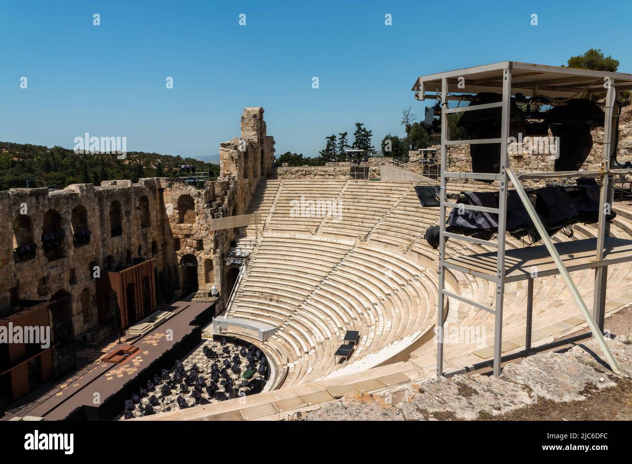 Odeon of Herodes Atticus, Acropolis, Athens Stock Photo