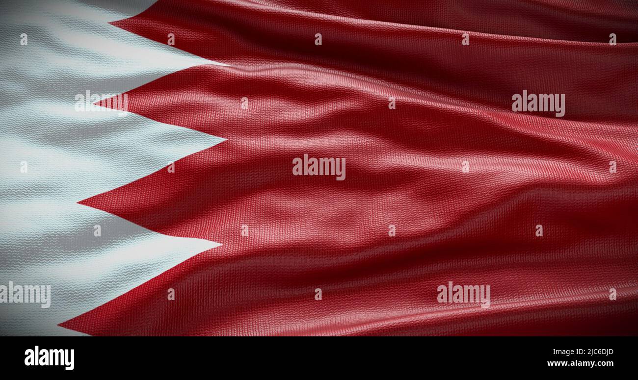 Bahrain national flag background illustration. Symbol of country. Stock Photo