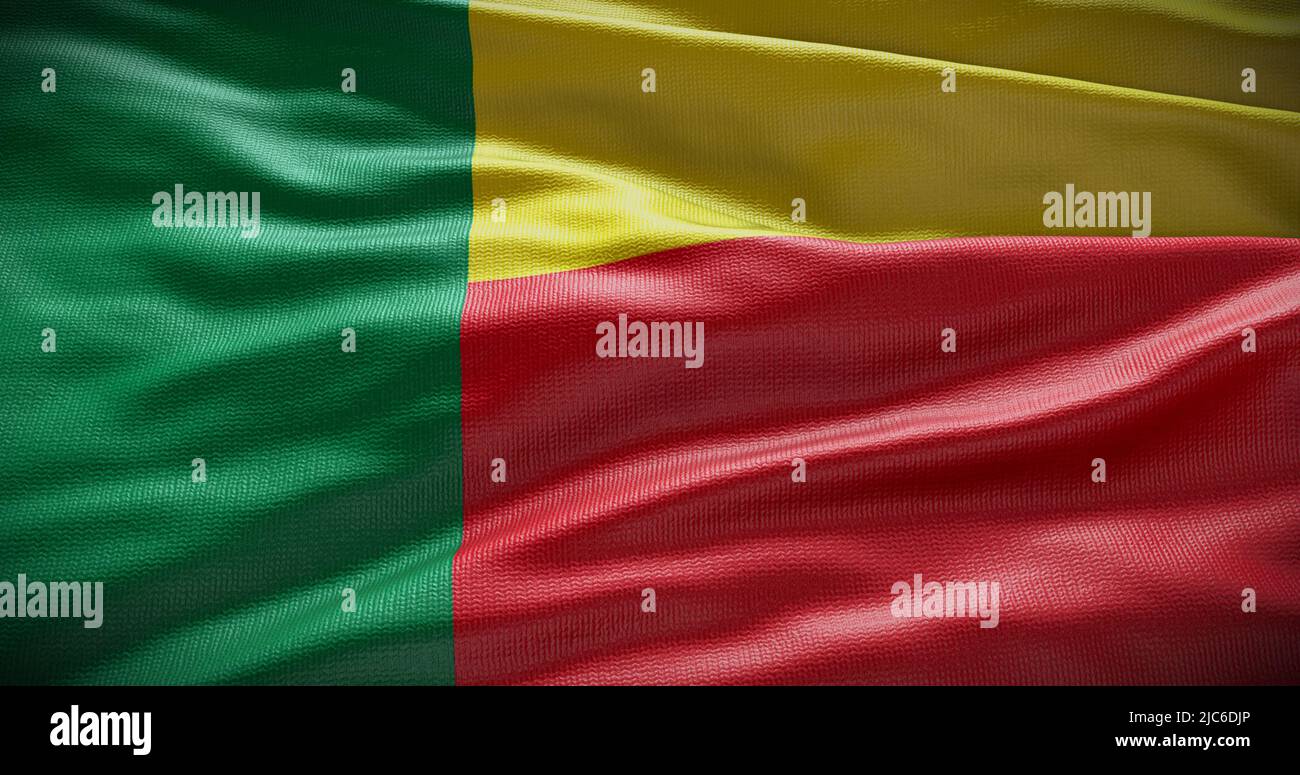 Benin national flag background illustration. Symbol of country. Stock Photo