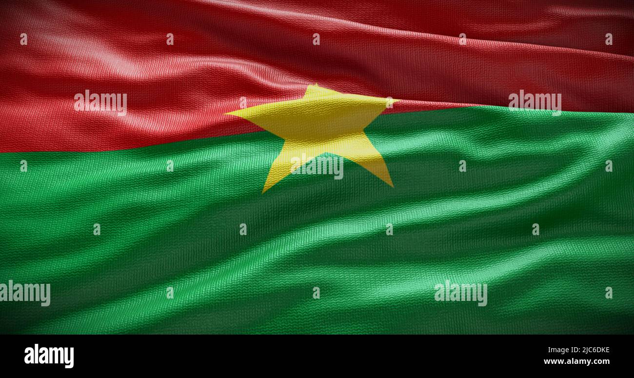 Burkina Faso national flag background illustration. Symbol of country. Stock Photo