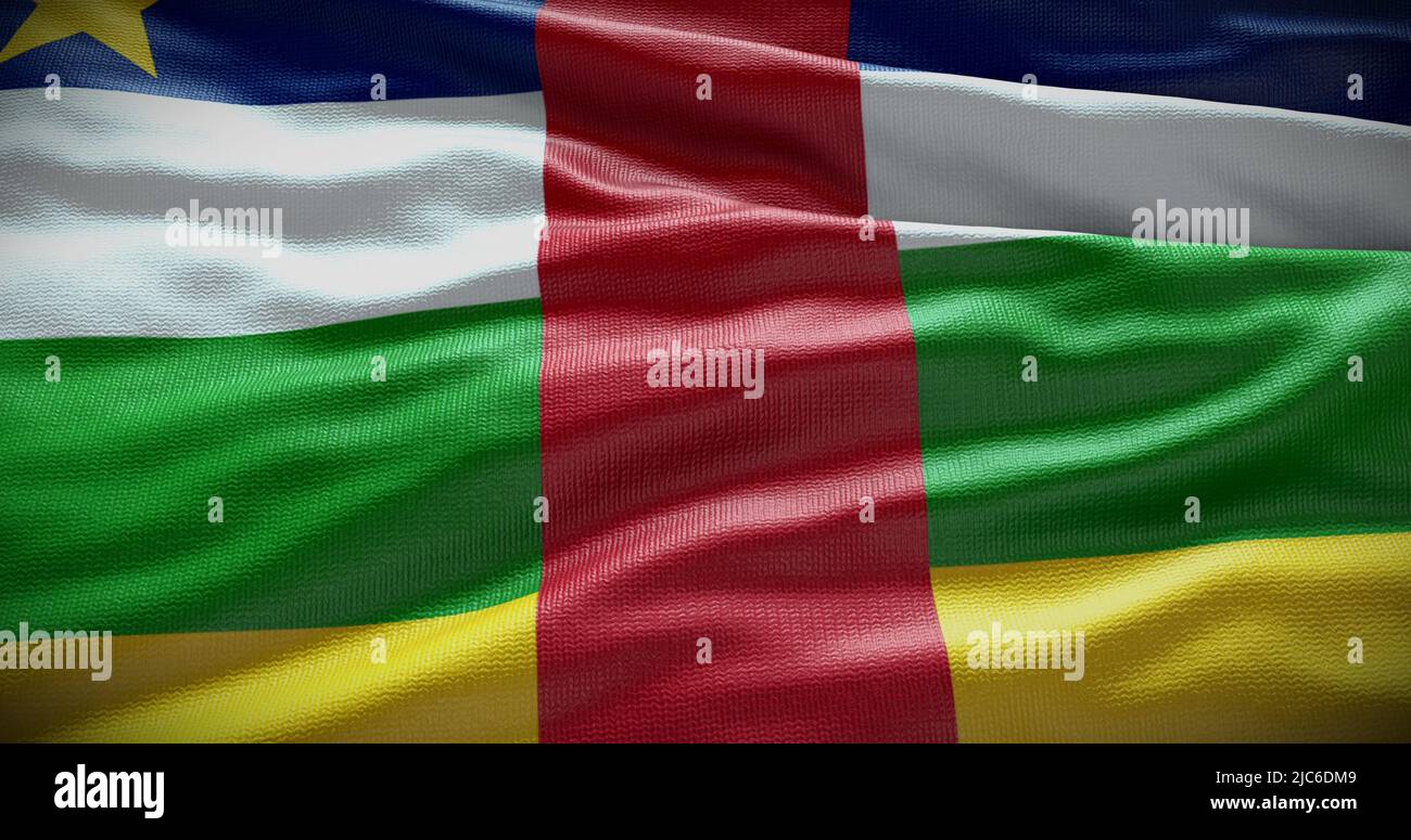 Central African Republic national flag background illustration. Symbol of country. Stock Photo