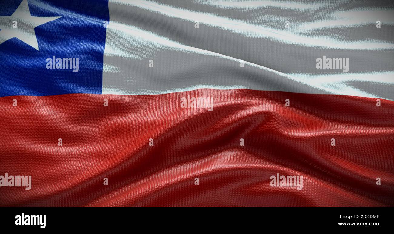 Chile national flag background illustration. Symbol of country Stock