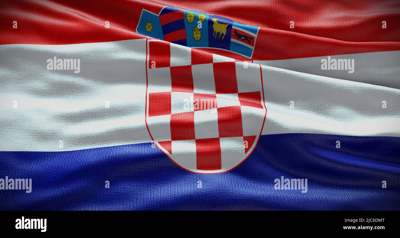 Croatia national flag background illustration. Symbol of country. Stock Photo