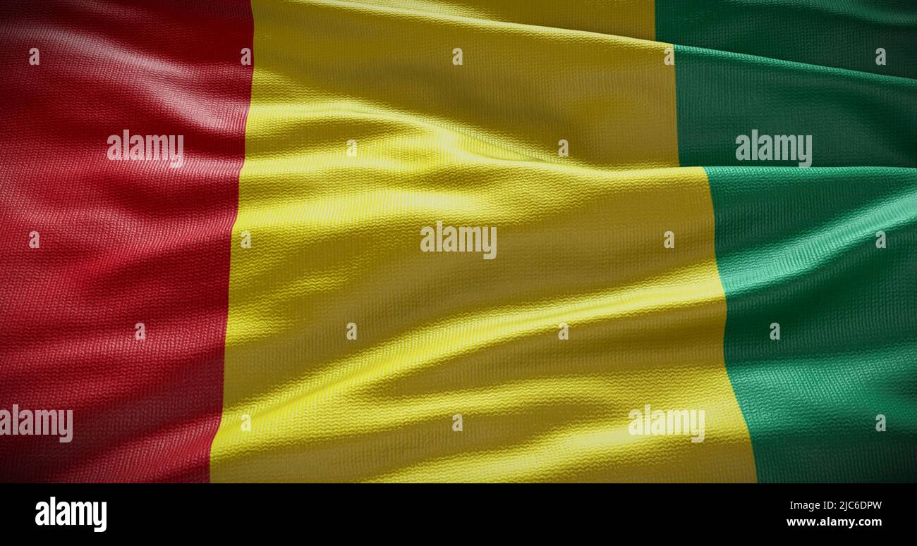 Guinea national flag background illustration. Symbol of country Stock