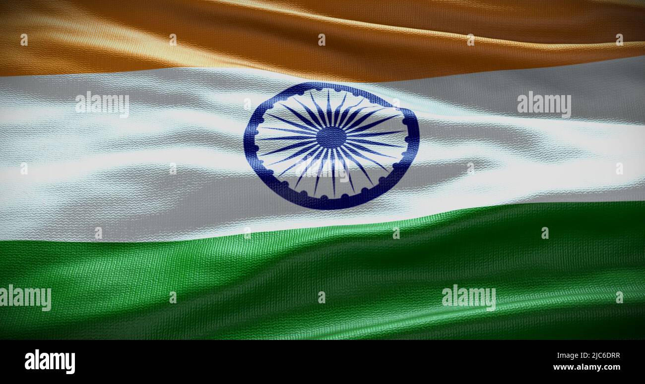 India national flag background illustration. Symbol of country. Stock Photo