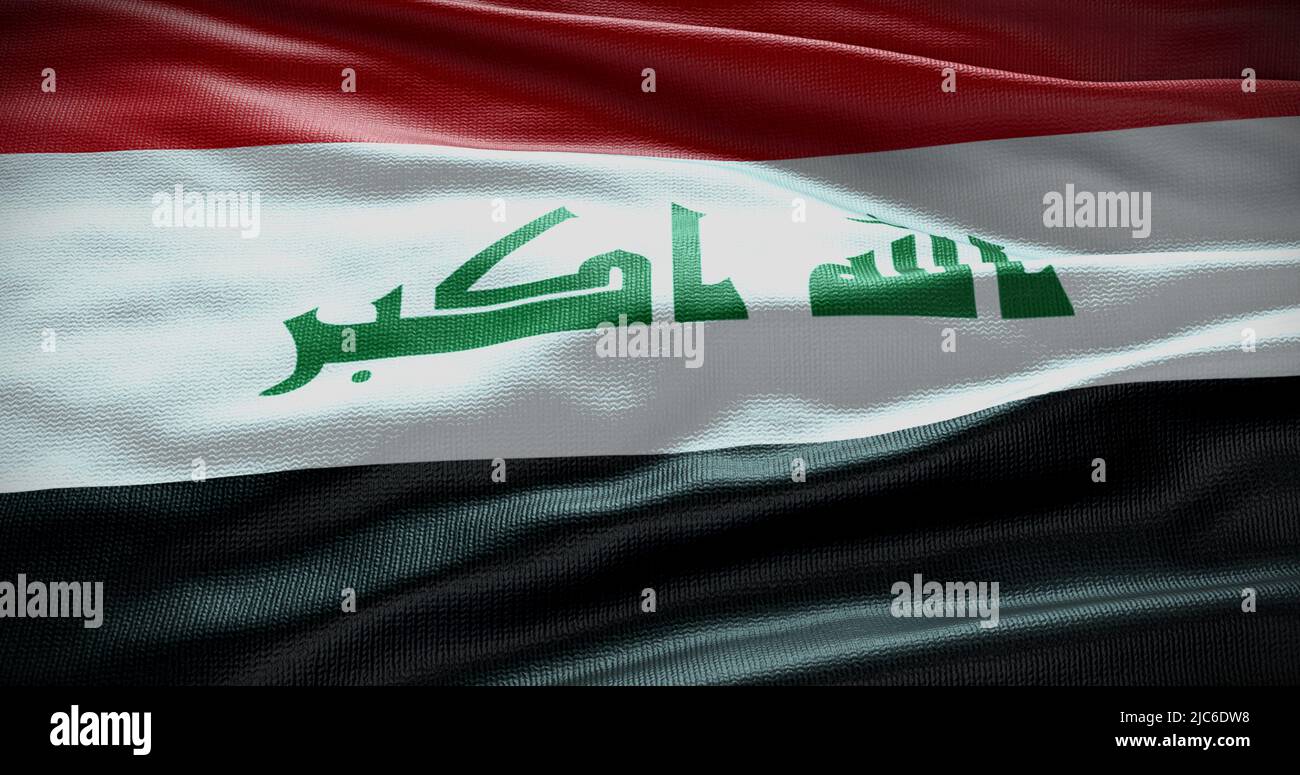 Iraq national flag background illustration. Symbol of country. Stock Photo