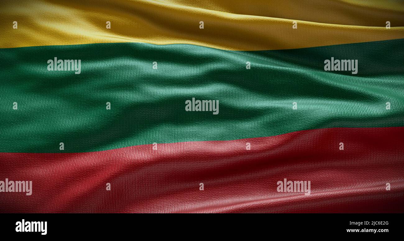 Lithuania national flag background illustration. Symbol of country. Stock Photo