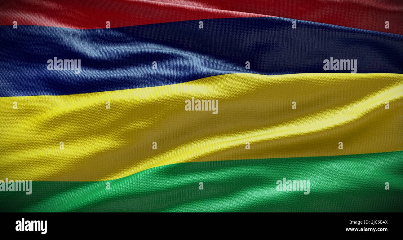 Mauritius national flag background illustration. Symbol of country. Stock Photo