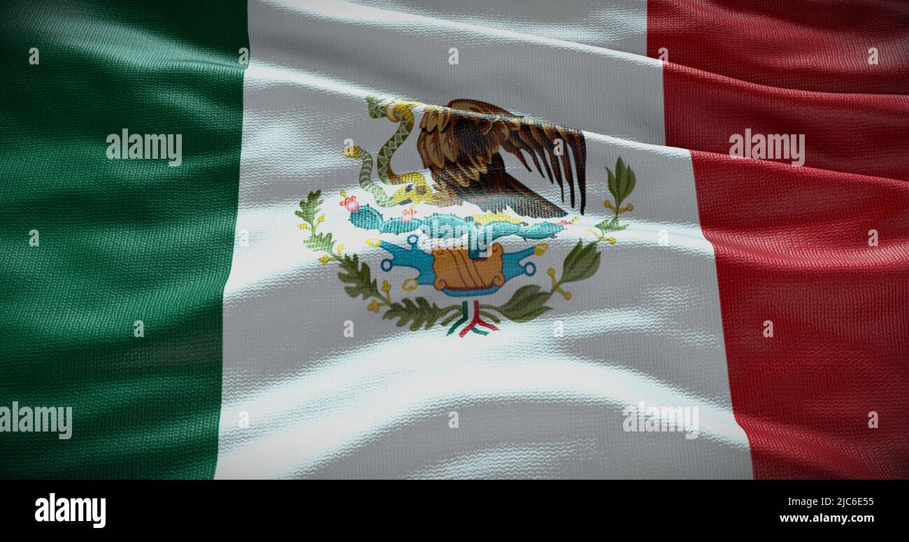 Mexico national flag background illustration. Symbol of country. Stock Photo