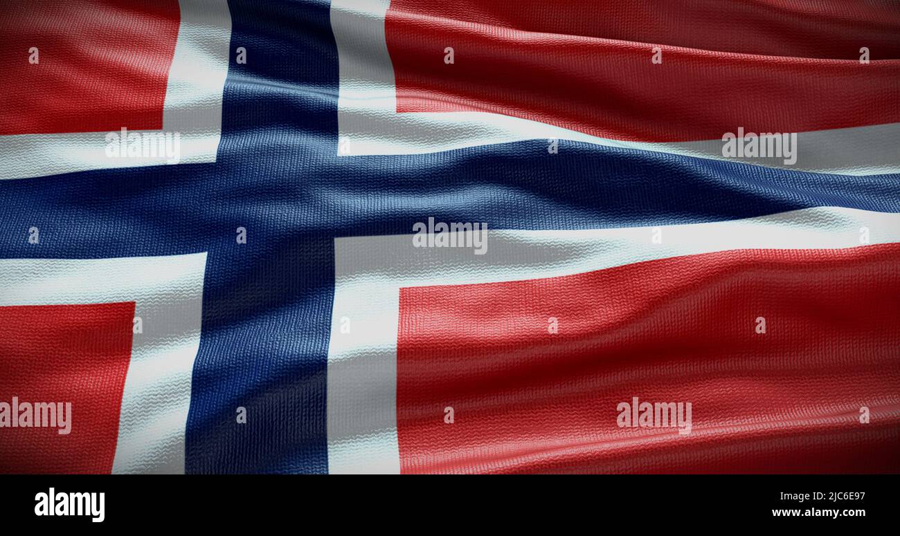 Norway national flag background illustration. Symbol of country. Stock Photo