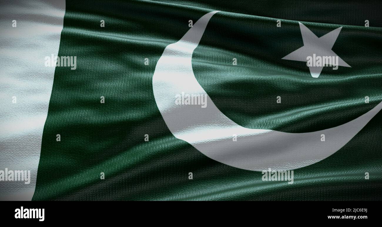 Pakistan national flag background illustration. Symbol of country. Stock Photo