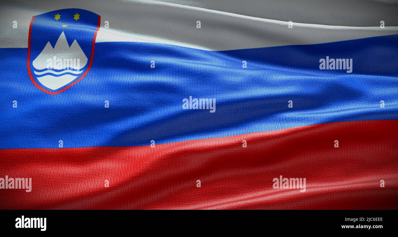 Slovenia national flag background illustration. Symbol of country. Stock Photo