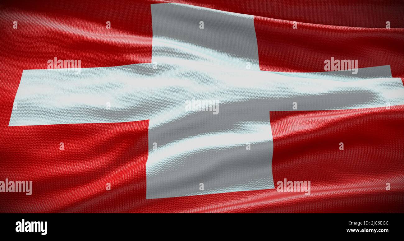 Switzerland national flag background illustration. Symbol of country. Stock Photo