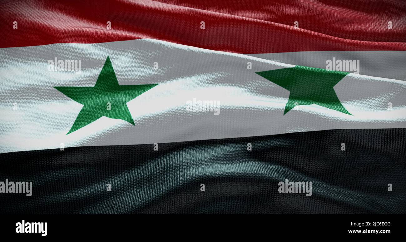 Syria national flag background illustration. Symbol of country. Stock Photo