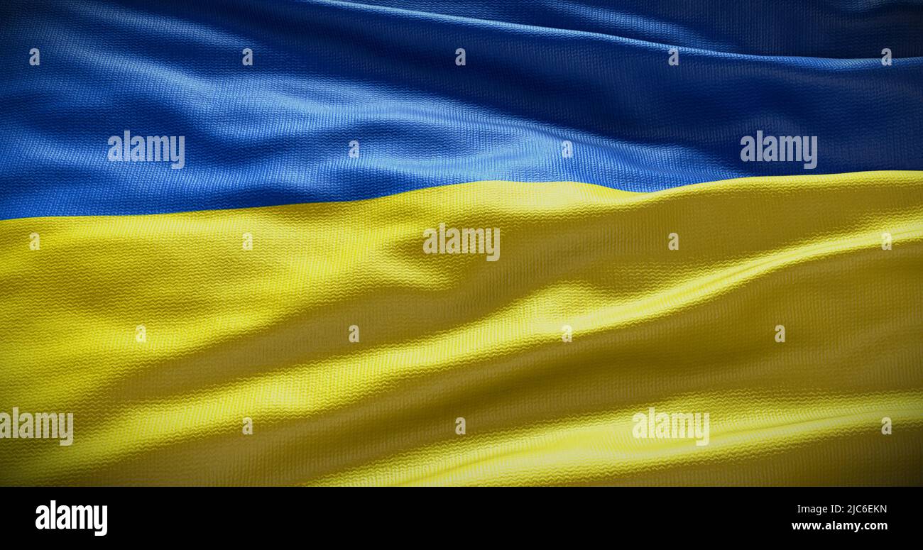 Ukraine national flag background illustration. Symbol of country. Stock Photo