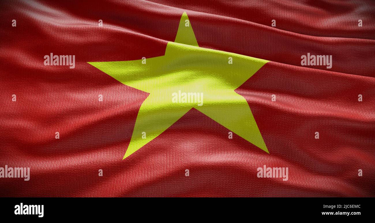 Vietnam national flag background illustration. Symbol of country. Stock Photo