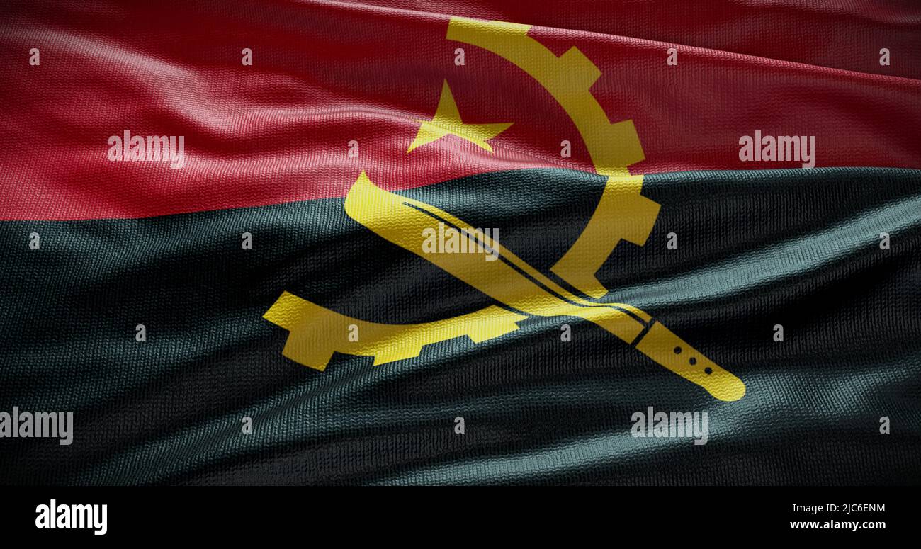 Drapeau De L'Angola - L'Afrique Photo stock - Image du angola, couleurs:  38485086