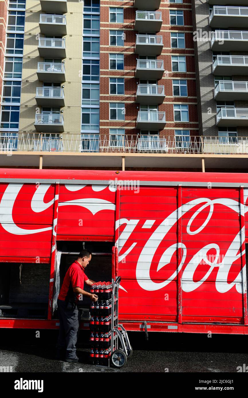 USA, Washington, Coca Colar truck Stock Photo