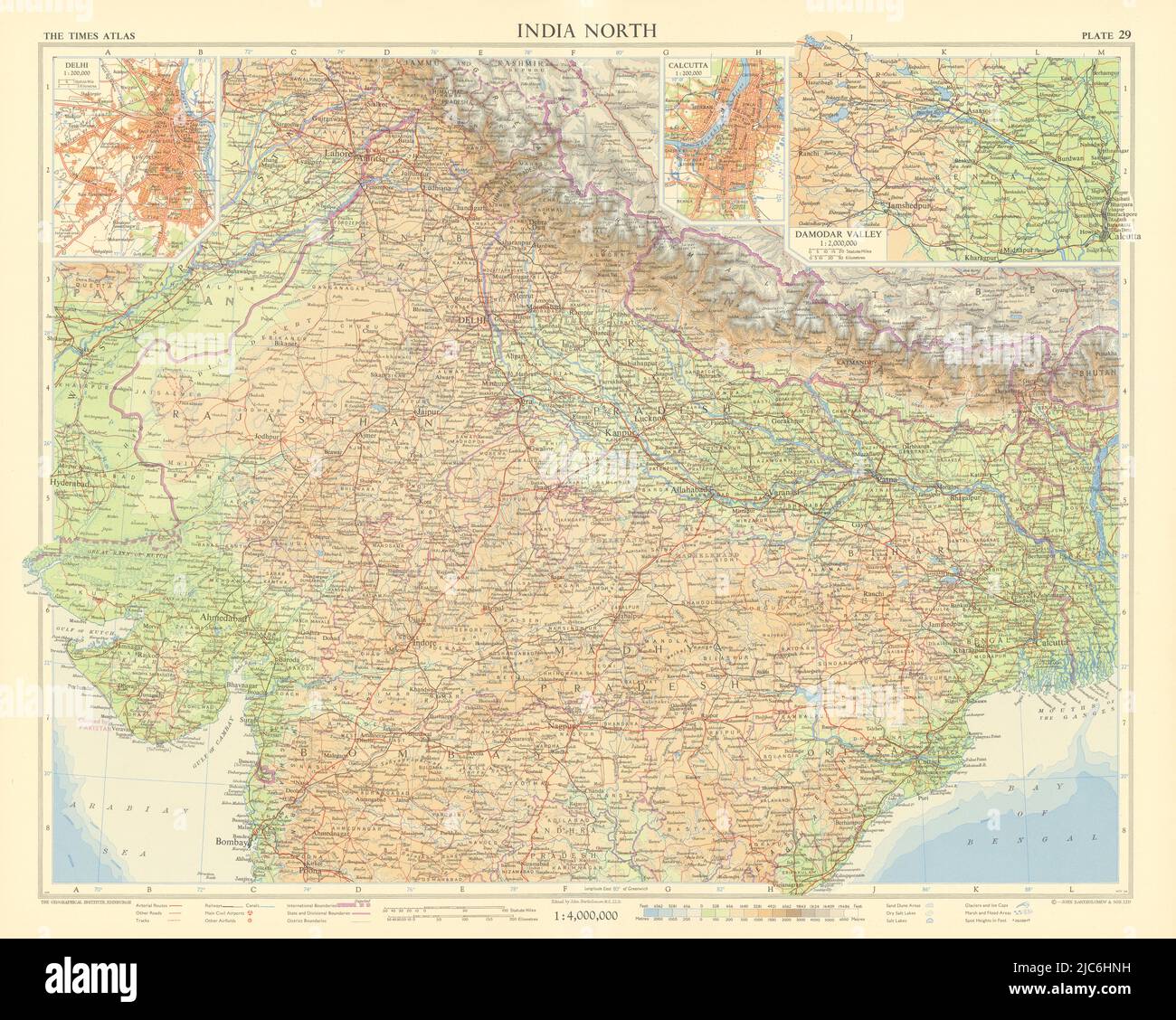 Northern India. Delhi. Calcutta. Damodar valley. Nepal. TIMES 1959 old