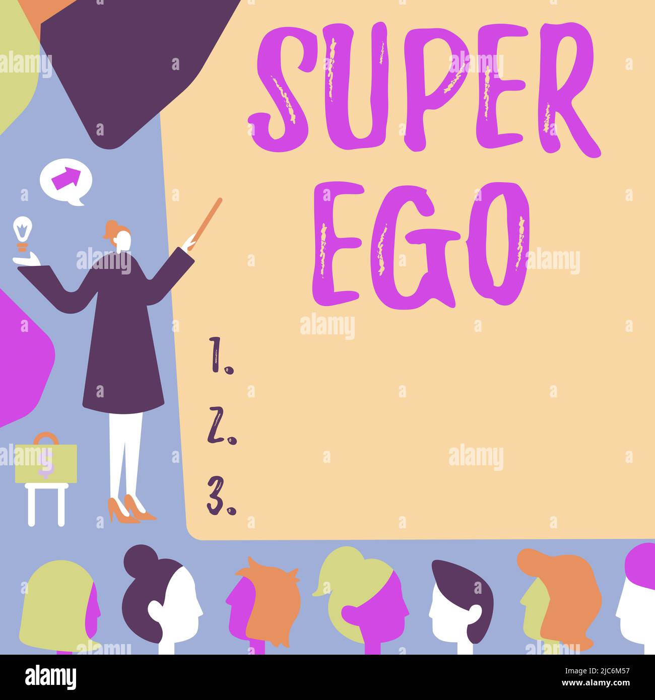 Writing displaying text Super Ego. Business concept The I or self of ...