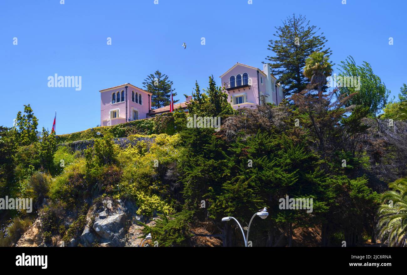 Palace of Cerro Castillo in Vina del Mar, Chile Stock Photo - Alamy