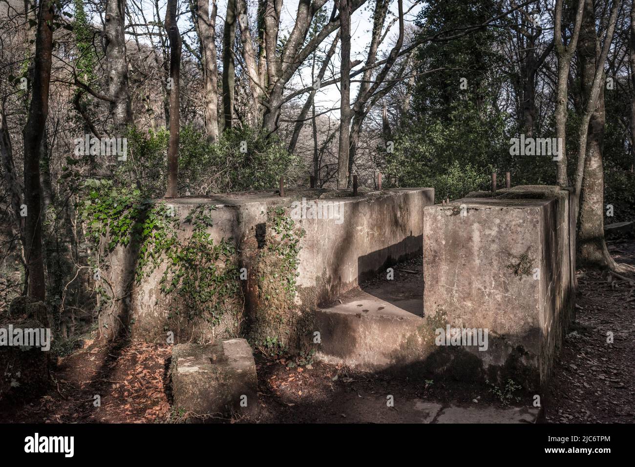 The historic remains of the buildings used in the manufacture of