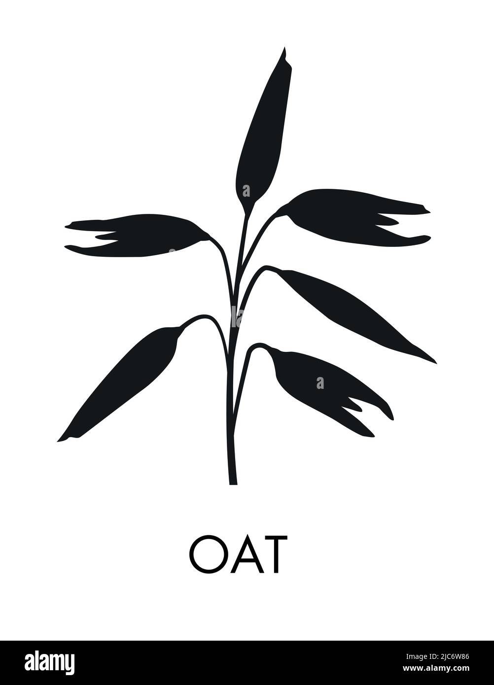 Ear of oat symbols oats agriculture vector illustration icon Stock Vector