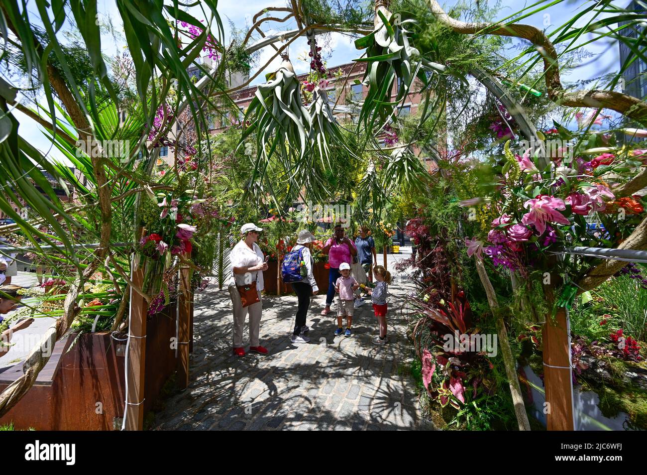 New York, USA, 10 June, 2022 pictured floral installations during the