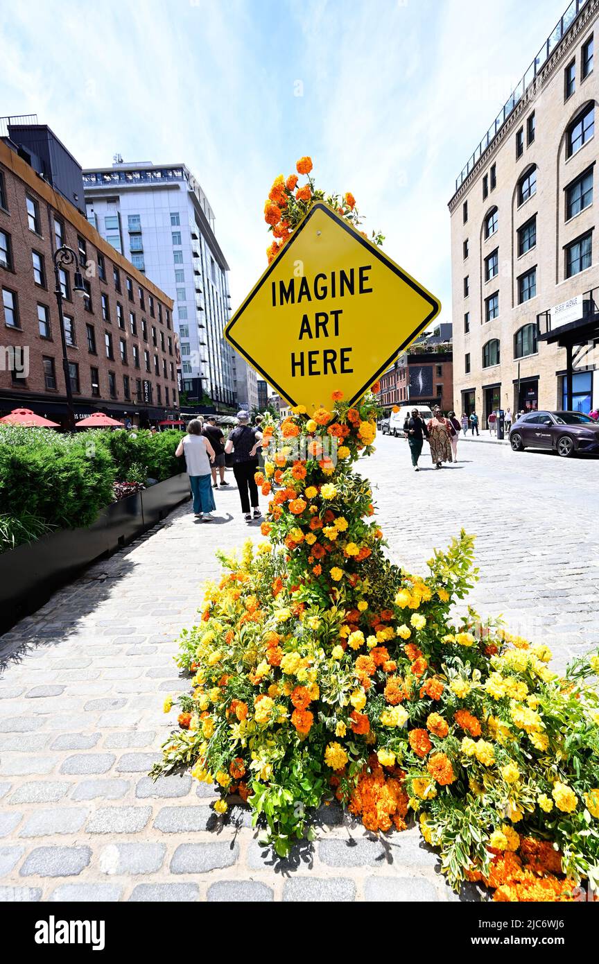 New York, USA, 10 June, 2022 pictured floral installations during the