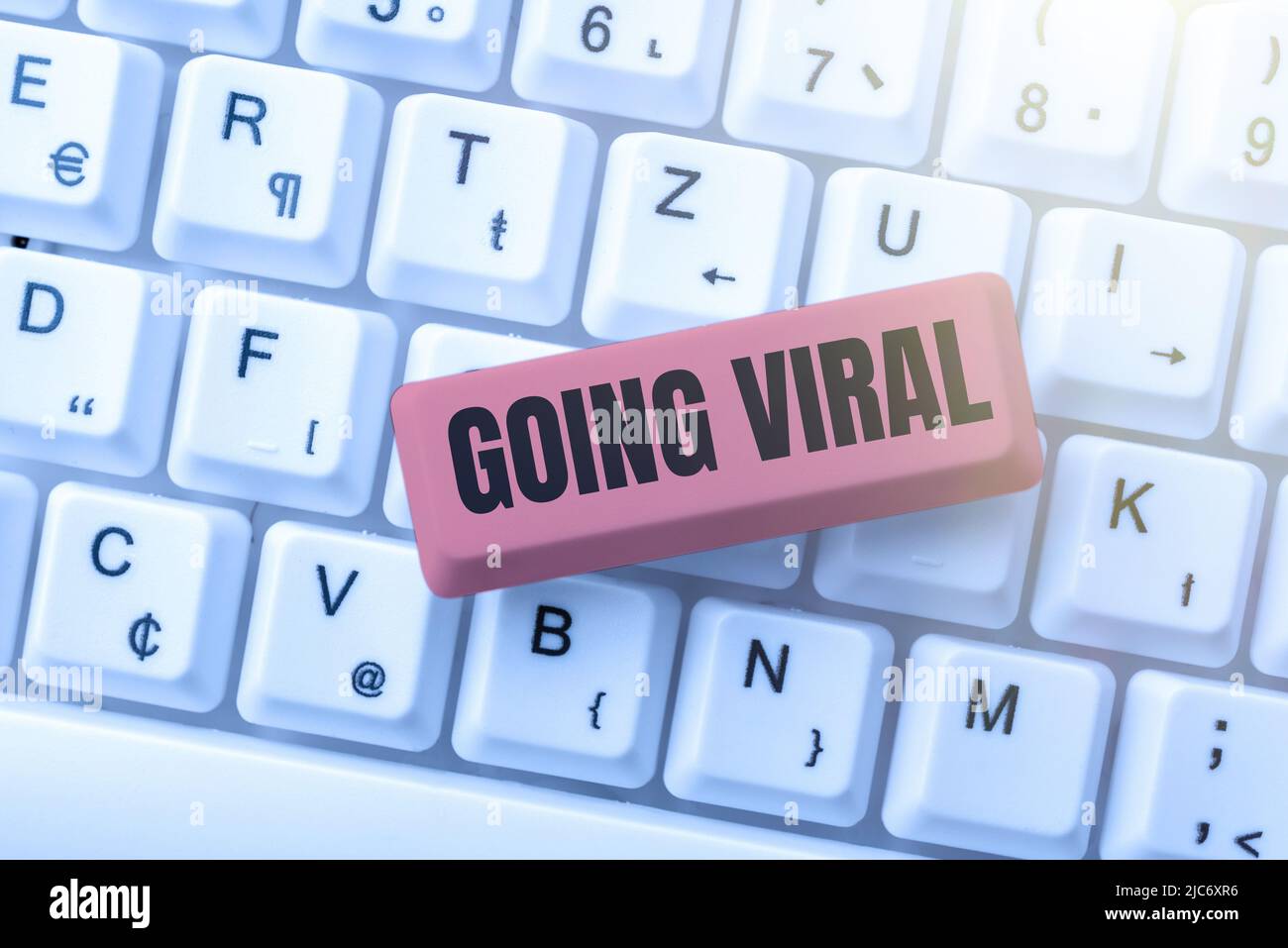 Conceptual display Going Viral. Word Written on image video or link