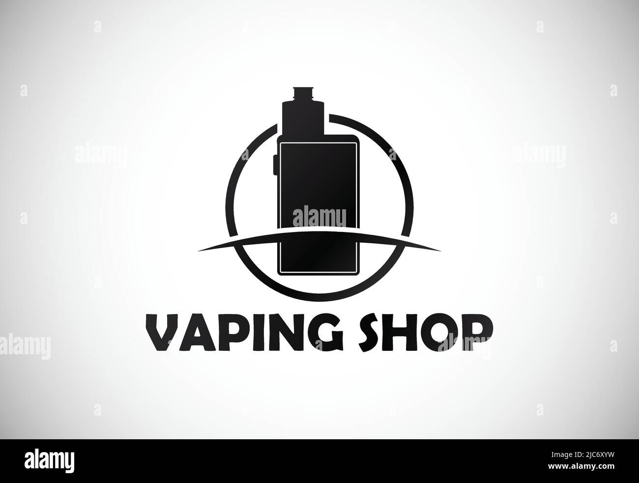 e cigarette logo Vape, e-cigarette logo design template. Vape shop electronic vaporizer logo  vector illustration Stock Vector Image & Art main image 0