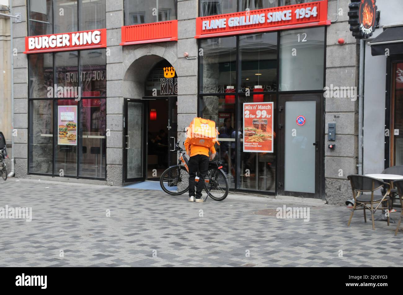 Copenhagen /Denmark/10 June 2022/Just eat and wolt partner food