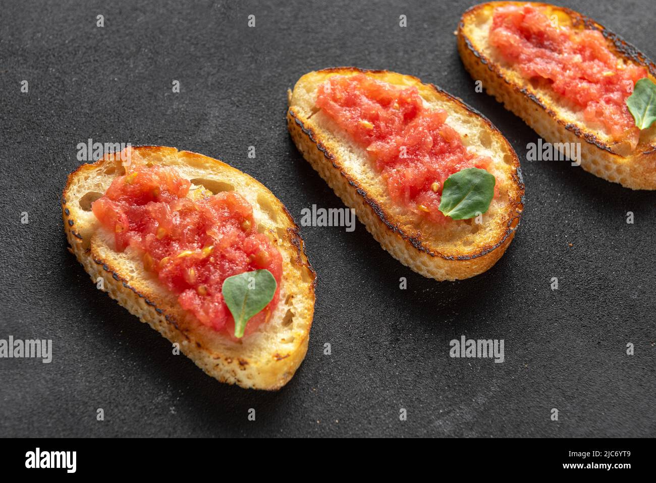 Spanish tomato toast, traditional breakfast or lunch Stock Photo Alamy