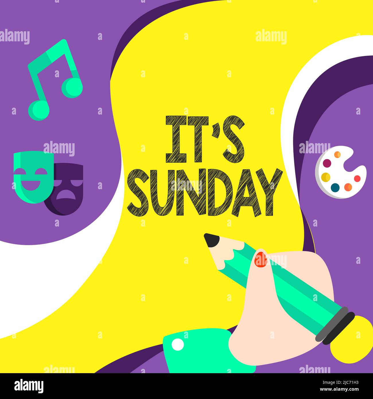 Weekend Rwst Sunday Text showing inspiration It S Sunday. Business showcase Day of rest and ...