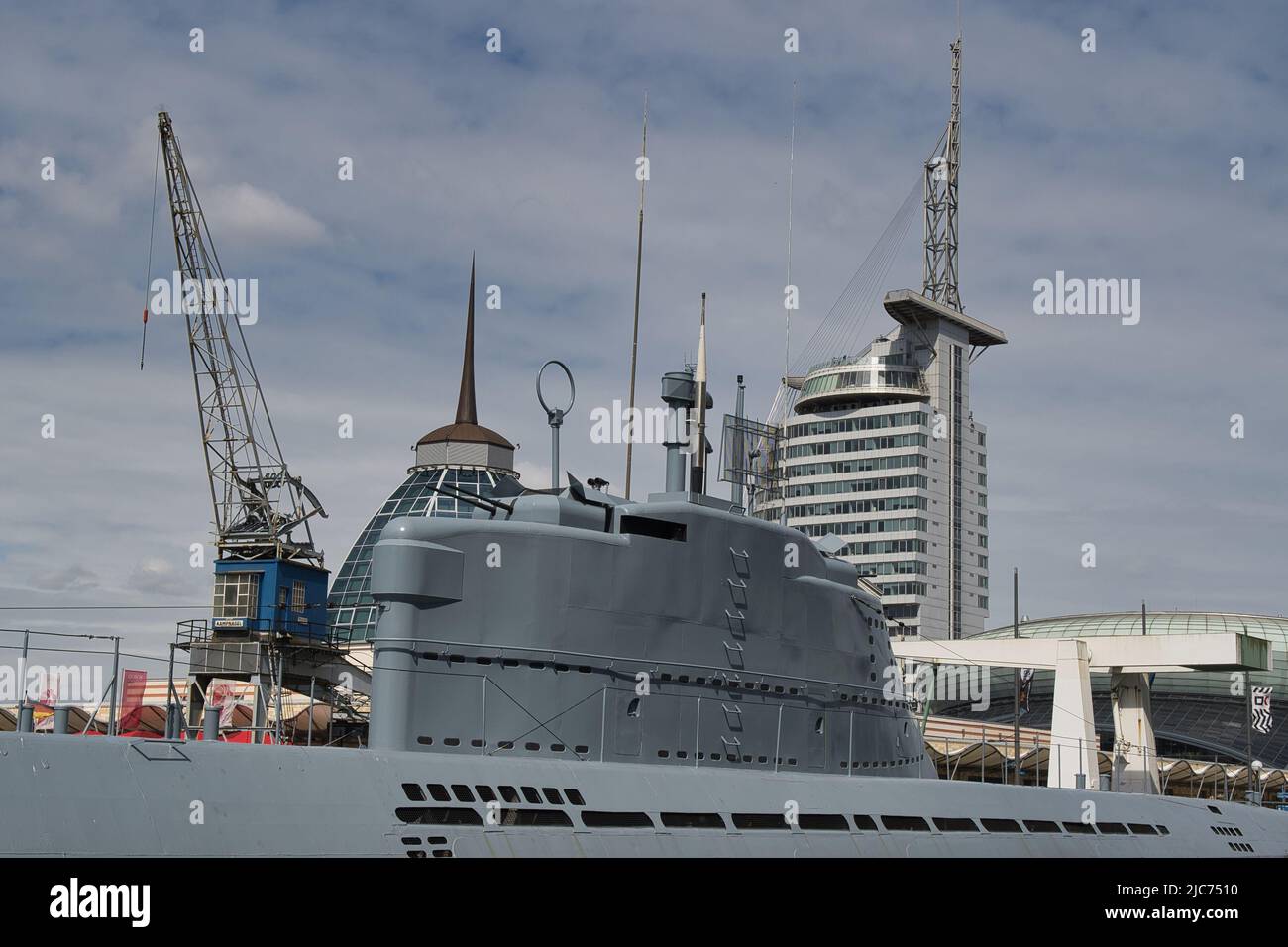 North Sea, Nordsee, Bremerhaven, Weser, Hafen, Harbour,  U-Boot, Hotel,Atlantik, Unterseeboot, Stock Photo