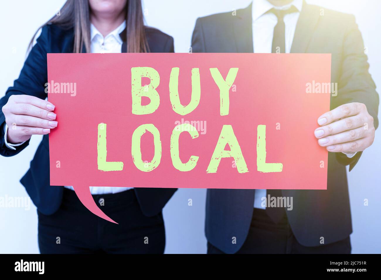 Text sign showing Buy Local. Conceptual photo Patronizing products that ...