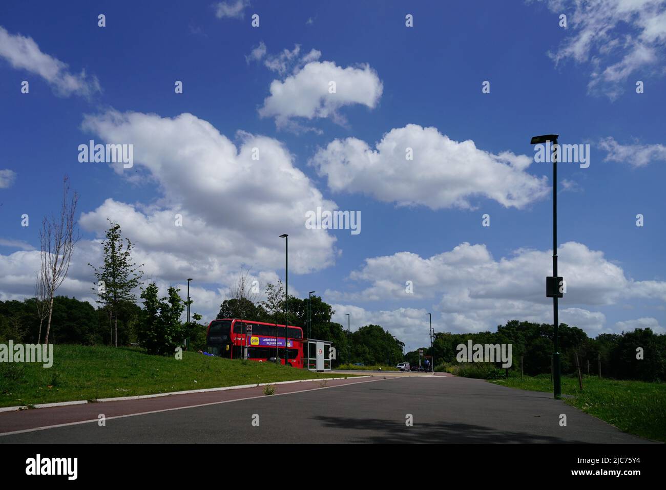 London, UK. 10th June, 2022. Lea Bridge Road bus stop at Leytonstone, London, UK. - 10 June 2022. Credit: See Li/Picture Capital/Alamy Live News Stock Photo
