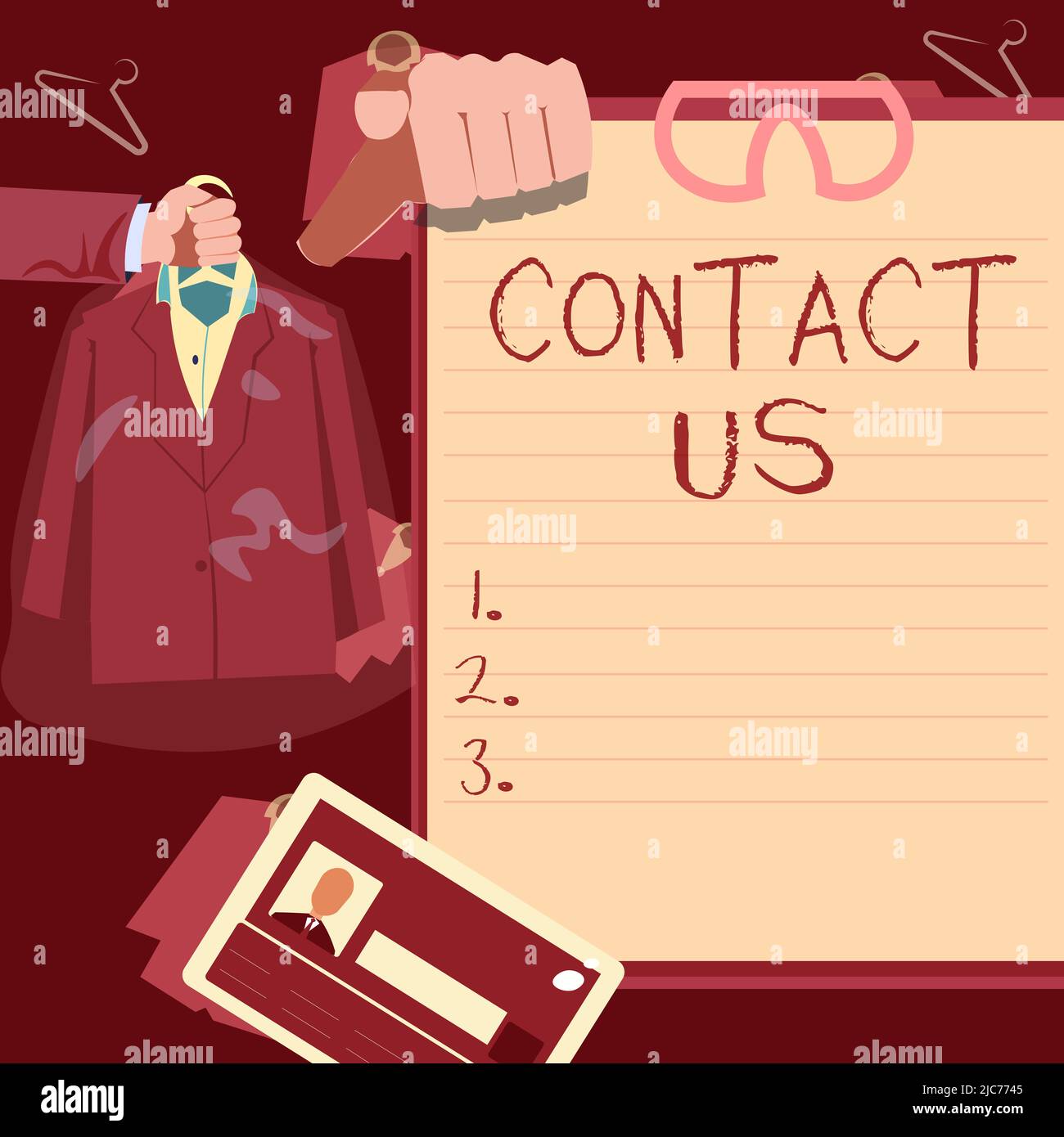 Handwriting text Contact Us. Concept meaning Group of person that ...