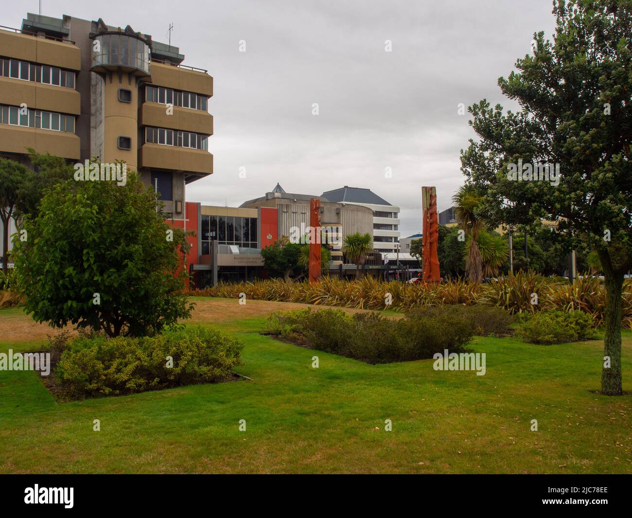 Palmerston North City Square Garden Stock Photo Alamy