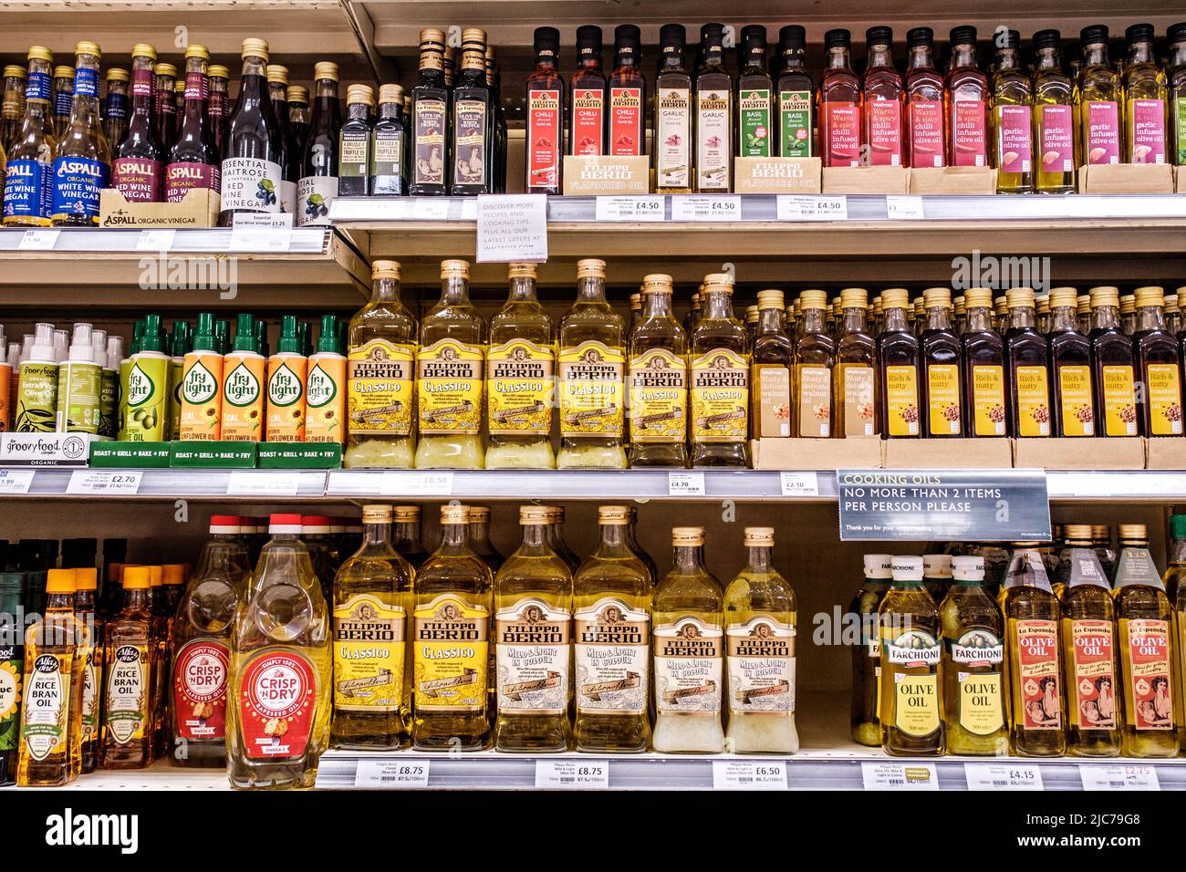 Epsom Surrey, London UK, June 10 2022, Supermarket Shelf Brands Of