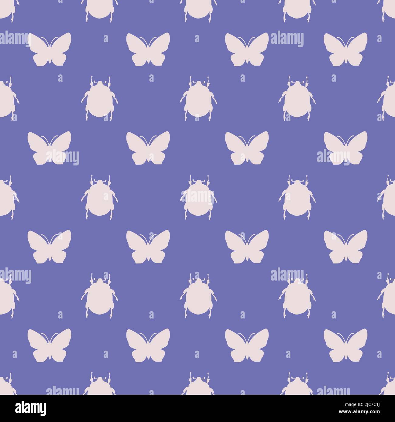 Seamless bugs and butterflies vector pattern Stock Vector Image & Art ...