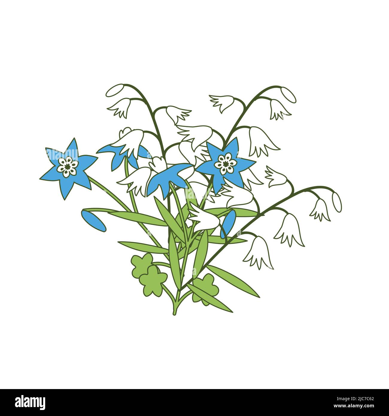 Isolated decorative vector floral bunch Stock Vector Image & Art - Alamy