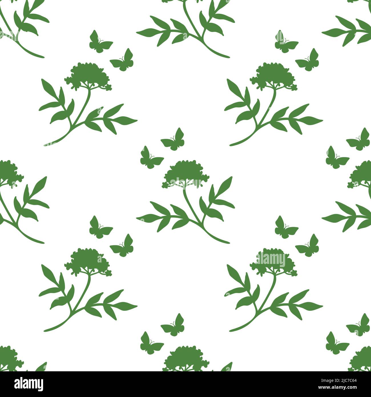Seamless vector decorative flowers pattern Stock Vector