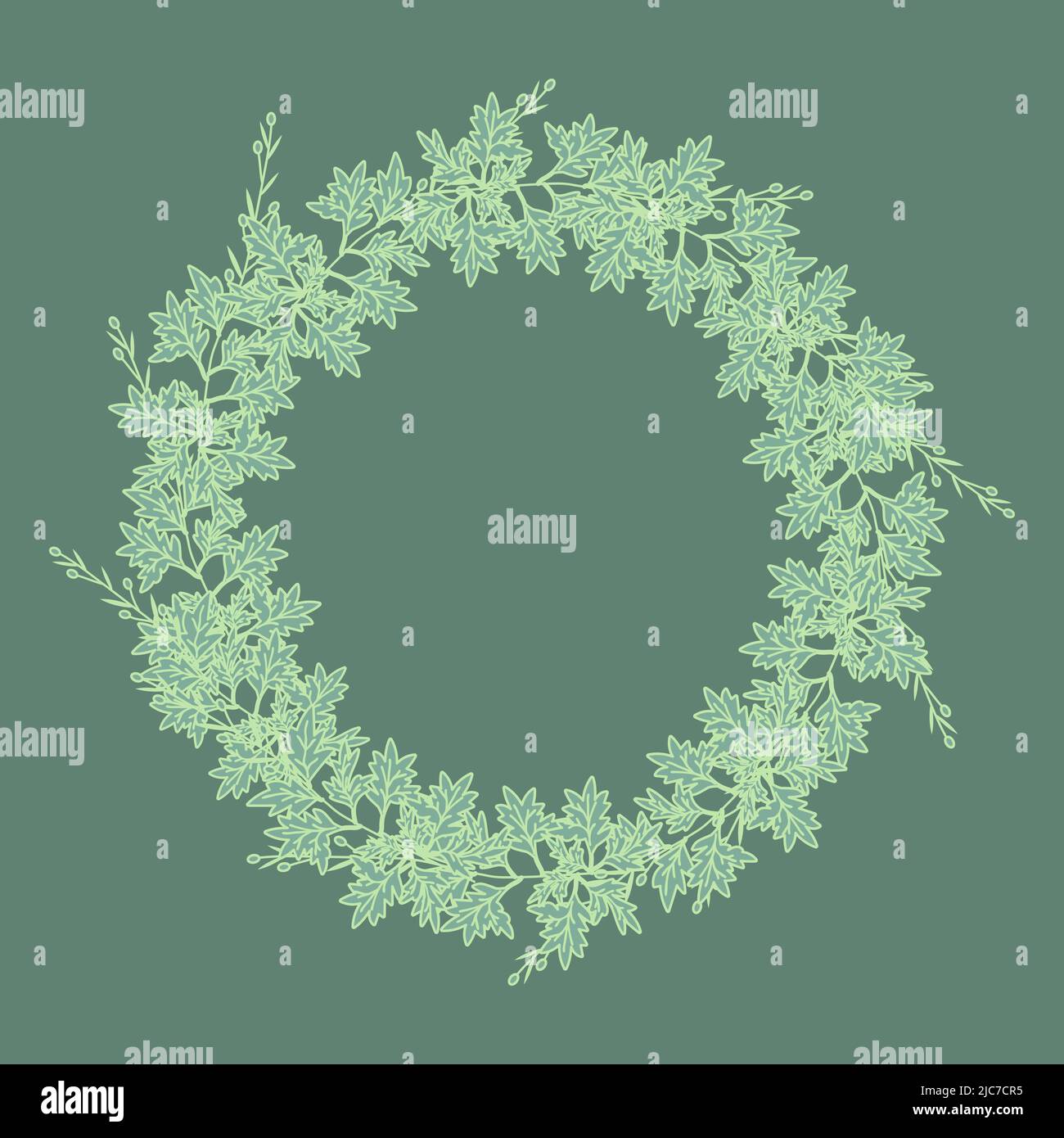 Decorative simple vector floral frame Stock Vector Image & Art - Alamy