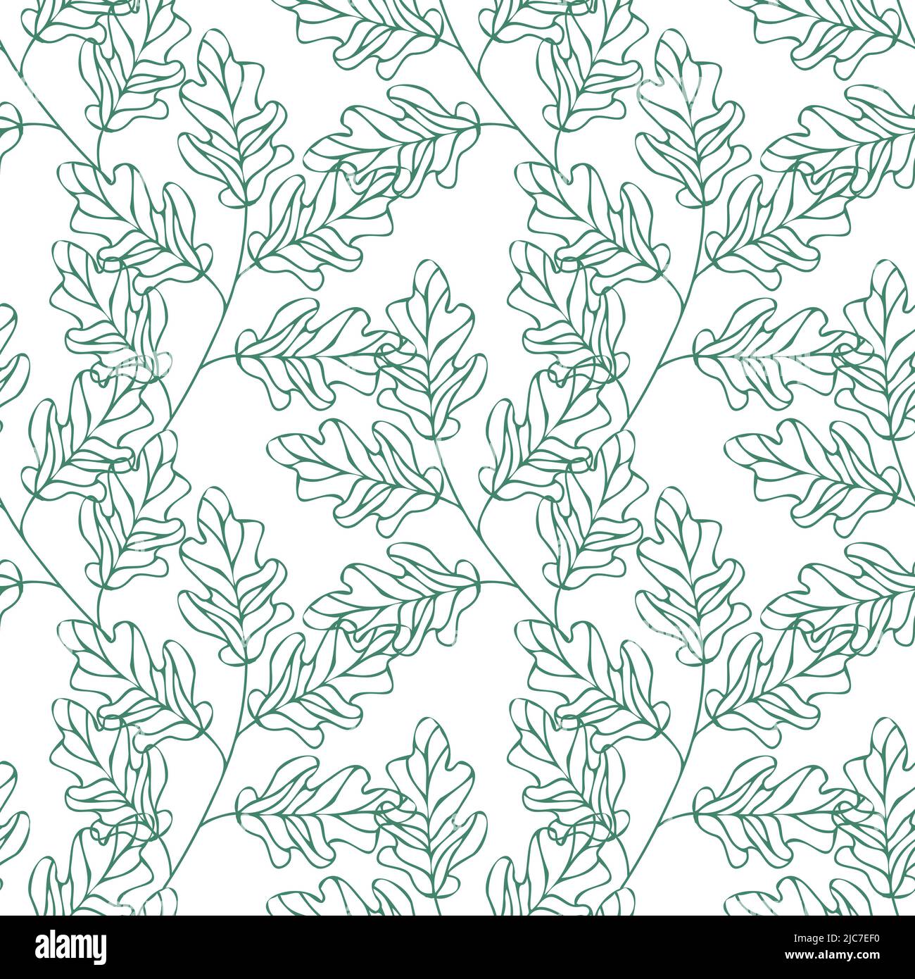 Seamless oak foliage vector pattern Stock Vector Image & Art - Alamy
